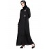 Designer Nida abaya with handwork- Black 